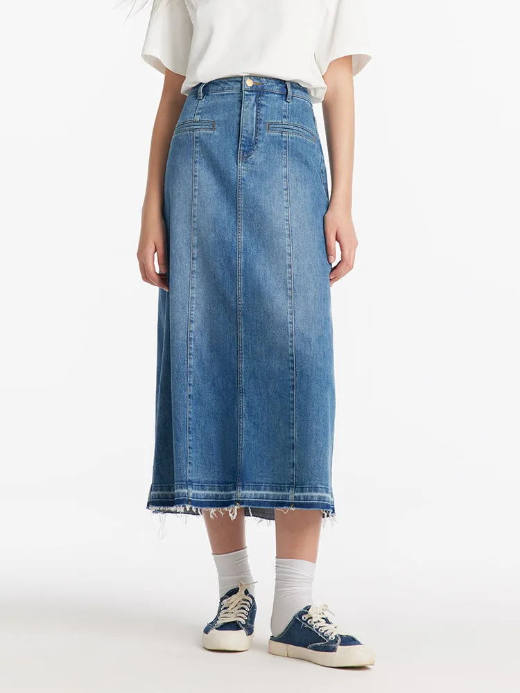 A-Line Denim Women Skirt sold by Goelia product image thumbnail 3