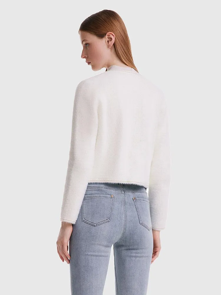 Mink-Like Round Neck Women Cardigan sold by Goelia product image thumbnail 3