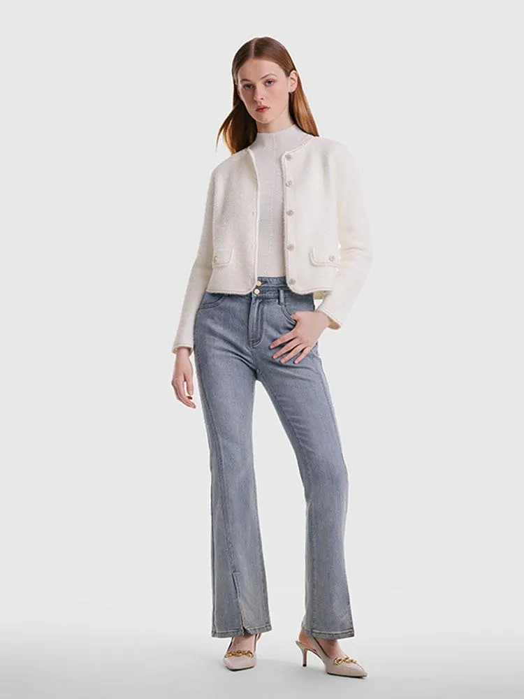 Mink-Like Round Neck Women Cardigan sold by Goelia product image thumbnail 2