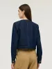 Round Neck Women Crop Denim Jacket sold by Goelia
