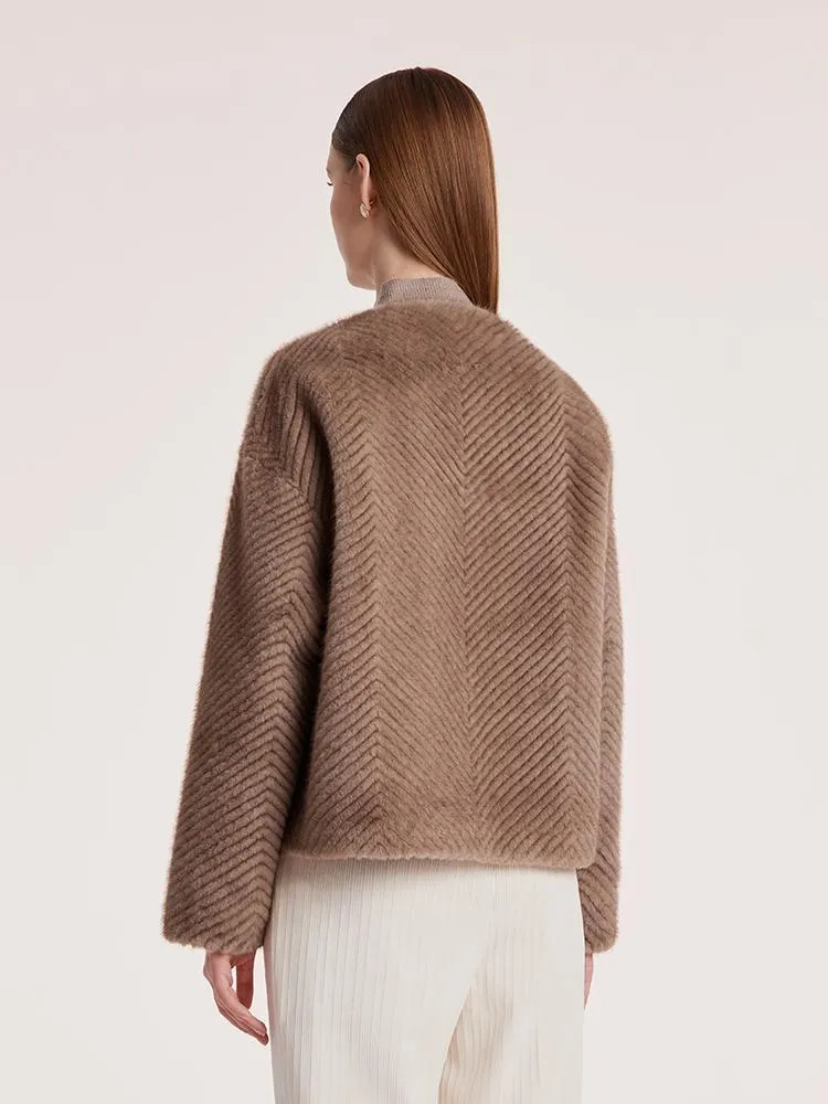 Eco-friendly Fur Short Round Neck Women Coat sold by Goelia product image thumbnail 5