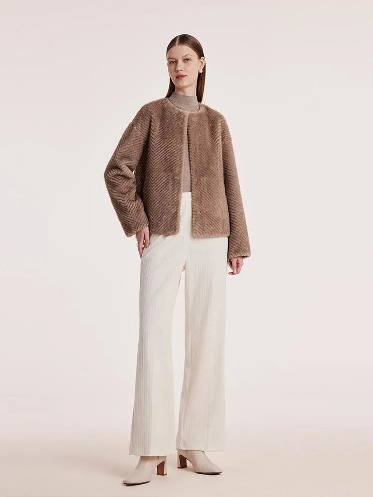 Eco-friendly Fur Short Round Neck Women Coat sold by Goelia product image thumbnail 2