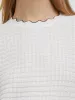 Tencel Floral Trim Women Short Sleeve Knit Top sold by Goelia