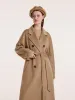 Pure Cashmere Double-Breasted Coat With Beret sold by Goelia