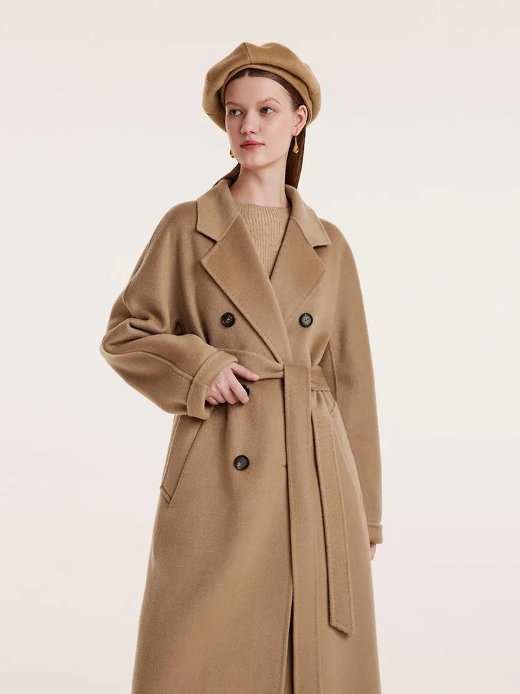 Pure Cashmere Double-Breasted Coat With Beret sold by Goelia product image thumbnail 5