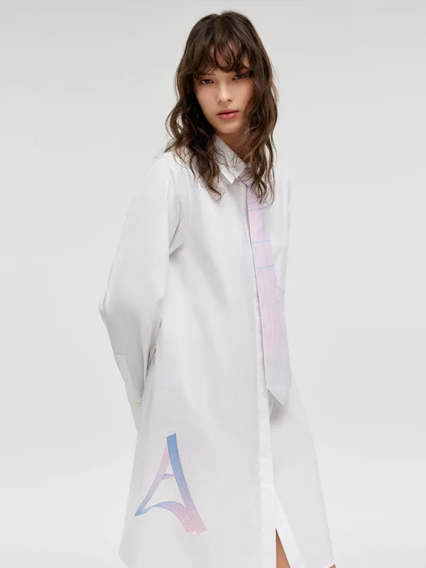 GOELIA X CHRISTINE PHUNG Shirt Dress With Necktie sold by Goelia