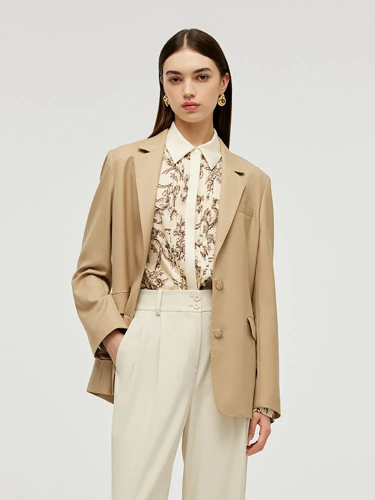 Worsted Woolen Straight Women Blazer sold by Goelia product image thumbnail 3