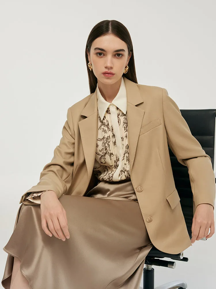 Worsted Woolen Straight Women Blazer sold by Goelia product image thumbnail 4