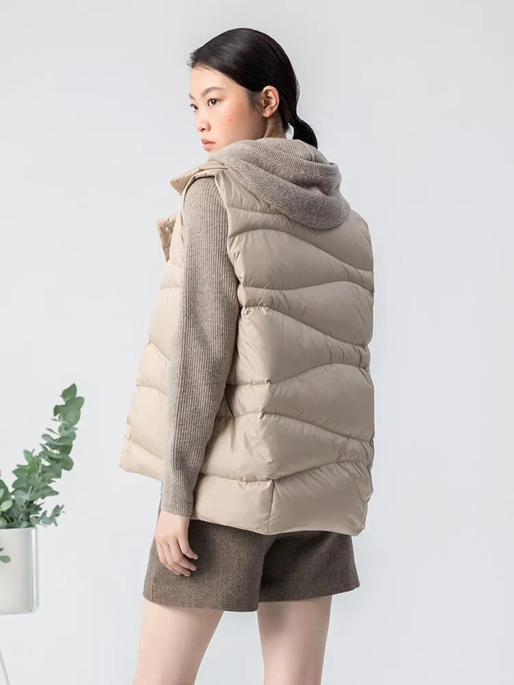 Double-Breasted Goose Down Garment Women Vest sold by Goelia product image thumbnail 4