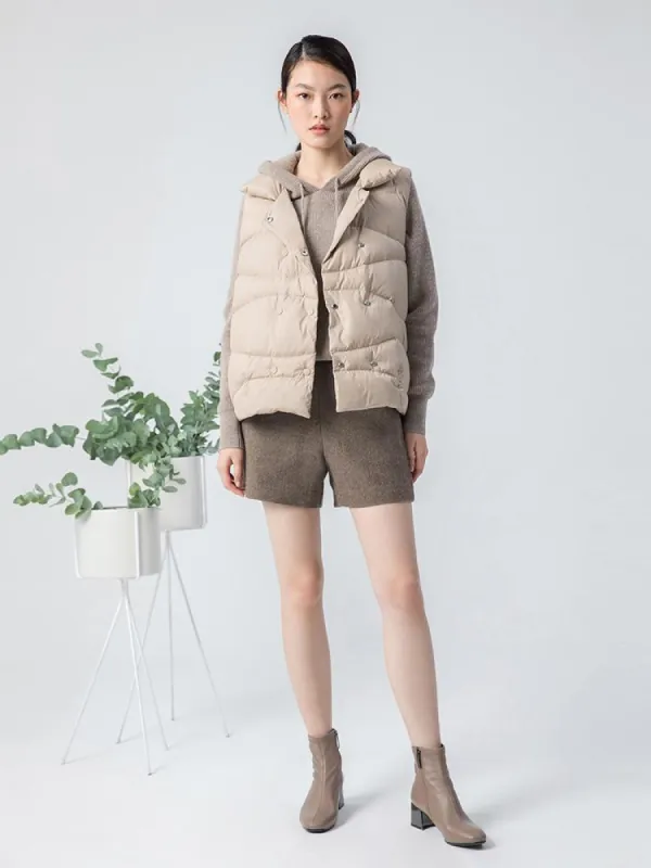 Double-Breasted Goose Down Garment Women Vest sold by Goelia