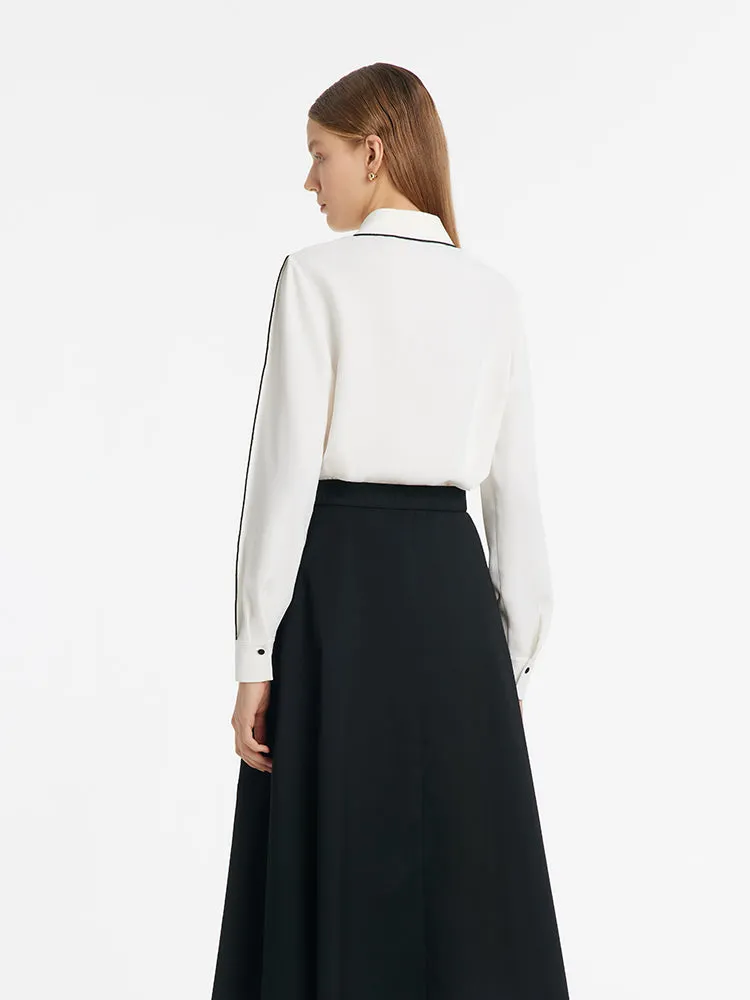 Contrast Trim Commute Women Shirt sold by Goelia product image thumbnail 3