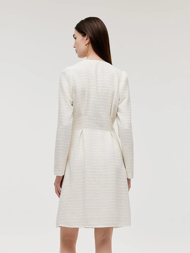 Tweed V-Neck Women Mini Dress sold by Goelia product image thumbnail 3