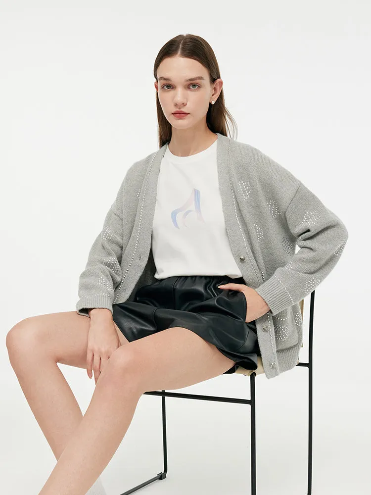 Mohair Blend V-Neck Women Cardigan sold by Goelia product image thumbnail 5