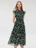 10 Momme Mulberry Silk Tied Back Women Midi Dress sold by Goelia