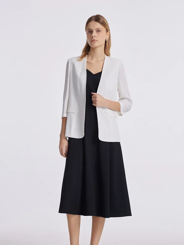 Women Spaghetti Strap Midi Dress With Detachable Chest Pads sold by Goelia product image thumbnail 4