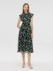 10 Momme Mulberry Silk Tied Back Women Midi Dress sold by Goelia