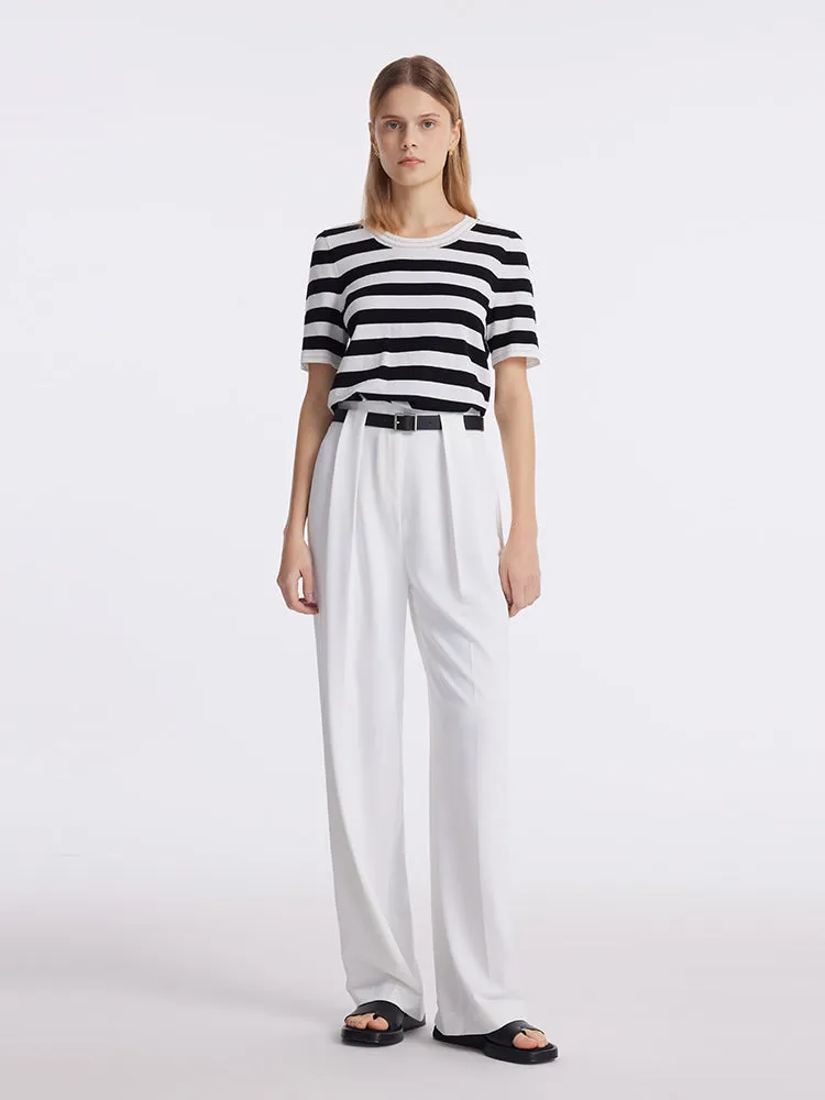 Round Neck Striped Knitted Women Top sold by Goelia product image thumbnail 2