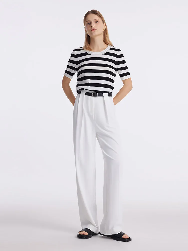 Round Neck Striped Knitted Women Top sold by Goelia product image thumbnail 3