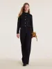 Black Sequins Wool Women Cardigan sold by Goelia