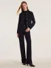 Black Sequins Wool Women Cardigan sold by Goelia