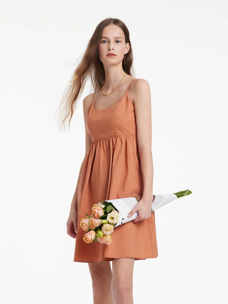 Loose A-Line Spaghetti Strap Dress With Detachabe Bra Pads sold by Goelia product image thumbnail 4