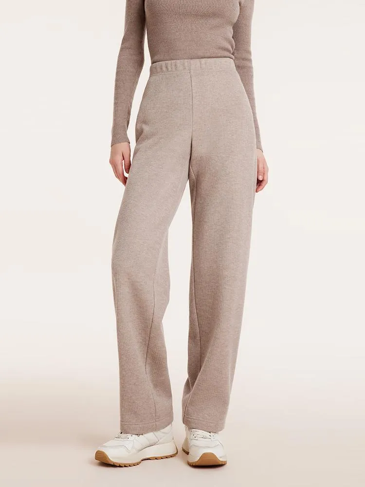 Knit Straight Full Length Pants sold by Goelia