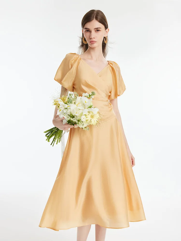 Puff Sleeves Wrapped Top And Skirt With Bottomed Camisole Three-Piece Set sold by Goelia product image thumbnail 5