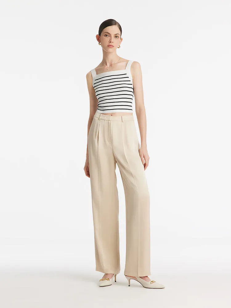 Acetate Striped Square Neck Women Knit Vest sold by Goelia product image thumbnail 2