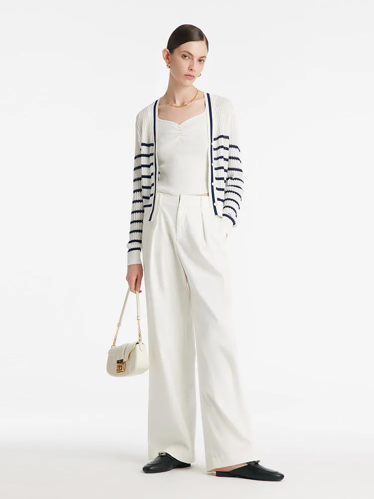Acetate Striped Women Cardigan sold by Goelia product image thumbnail 2