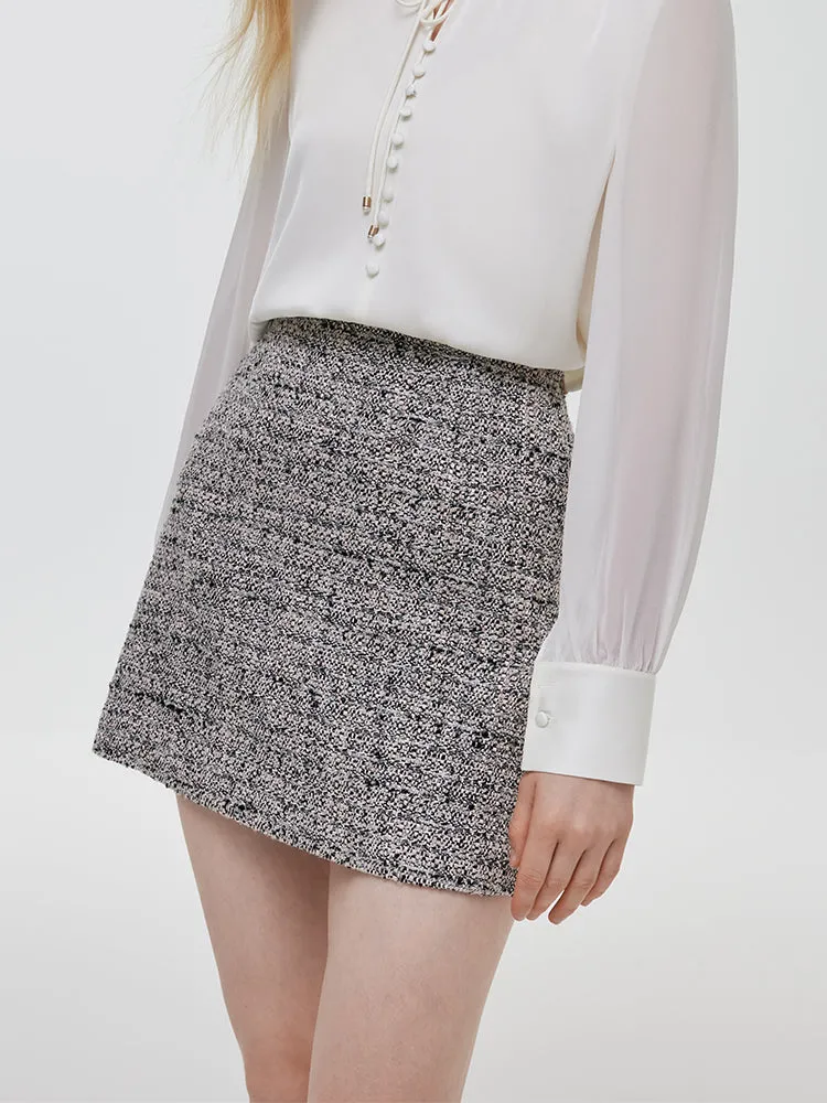 Wool Blend Tweed A-Line Women Mini Skirt sold by Goelia product image thumbnail 4