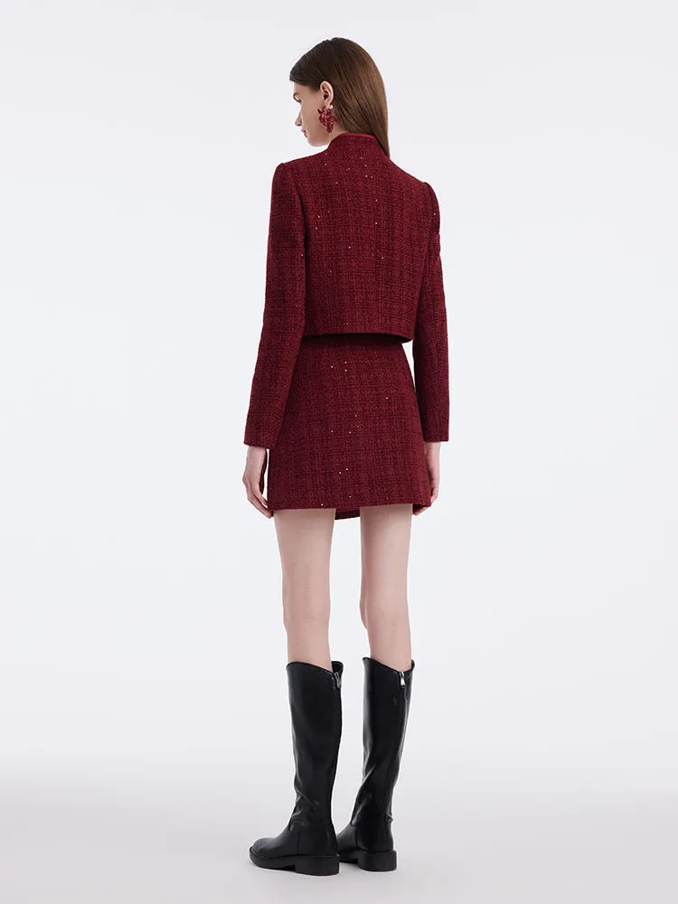 New Chinese-Style Mandarin Collar Crop Jacket And Skirt Two-Piece Set sold by Goelia product image thumbnail 4