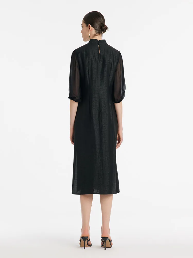 18 Momme Xiang Yun Silk Cheongsam Women Midi Qipao Dress sold by Goelia product image thumbnail 4