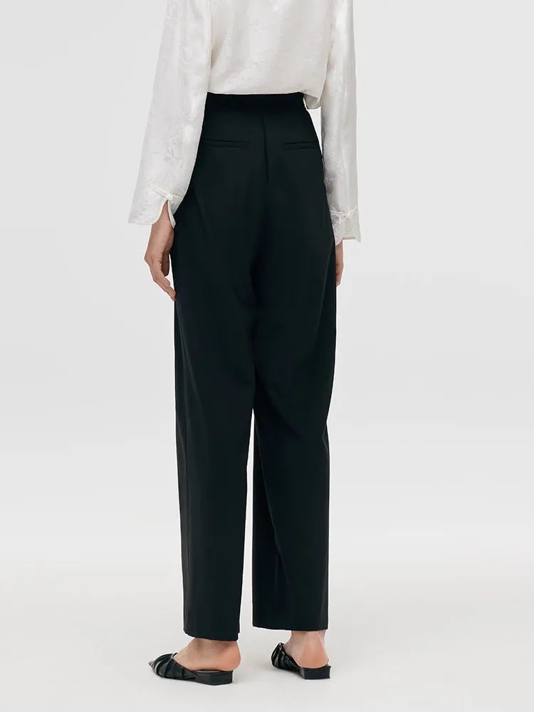 Worsted Wool New Chinese-Style Straight Women Pants sold by Goelia product image thumbnail 3