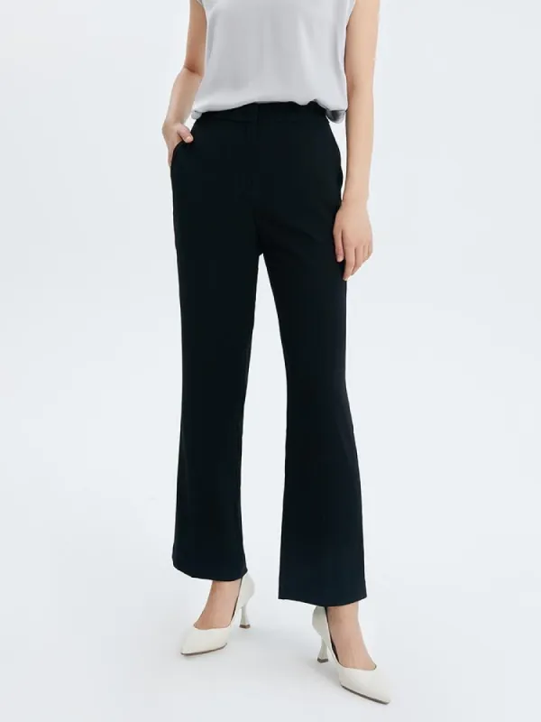 Black Triacetate Straight Women Pants sold by Goelia