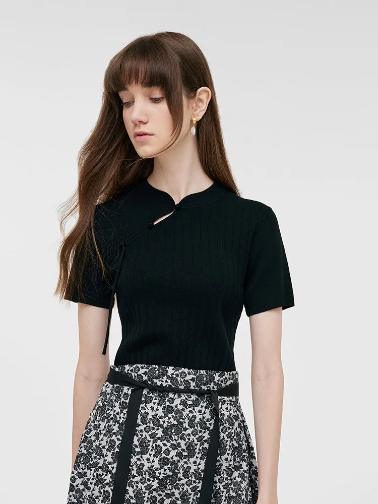 Tencel New Chinese-Style Women Knit Top sold by Goelia product image thumbnail 5