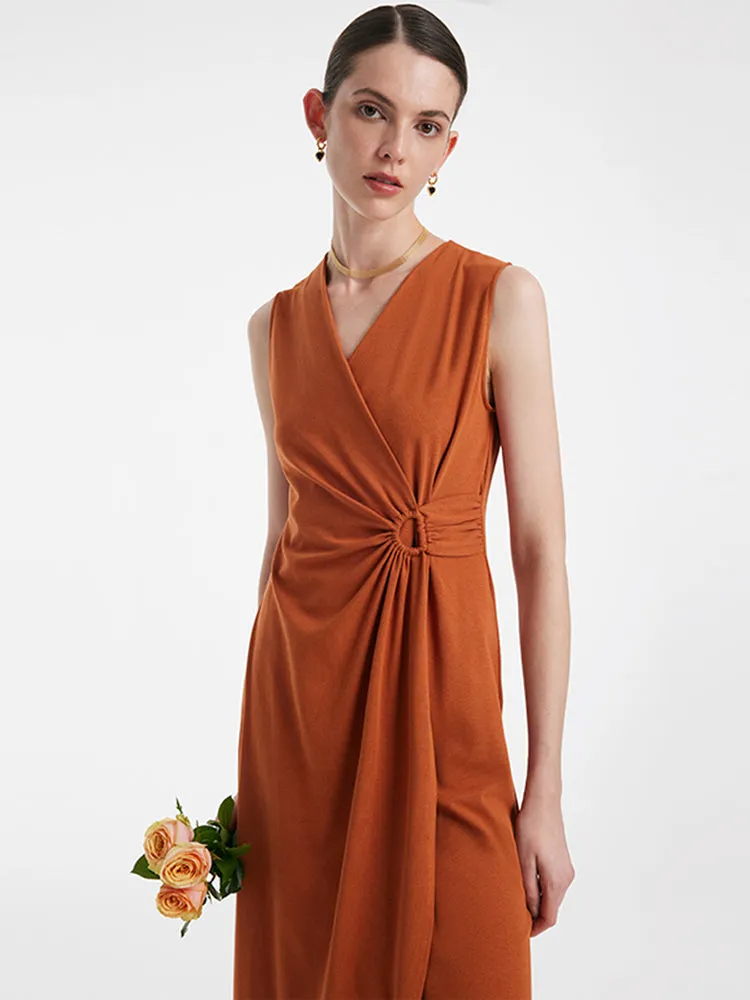 Asymmetrical Ruched Gathered Waist Vest Dress sold by Goelia product image thumbnail 3