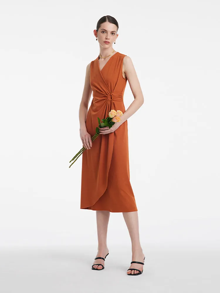 Asymmetrical Ruched Gathered Waist Vest Dress sold by Goelia product image thumbnail 2