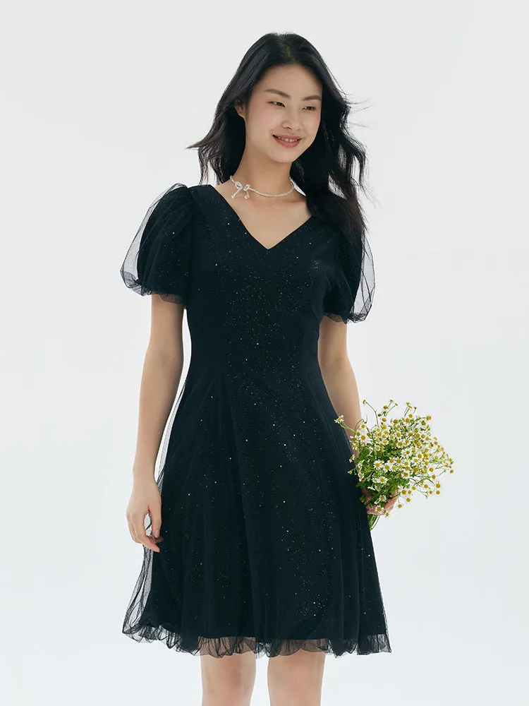 Sequined Fitted A-Line Midi Dress sold by Goelia product image thumbnail 3