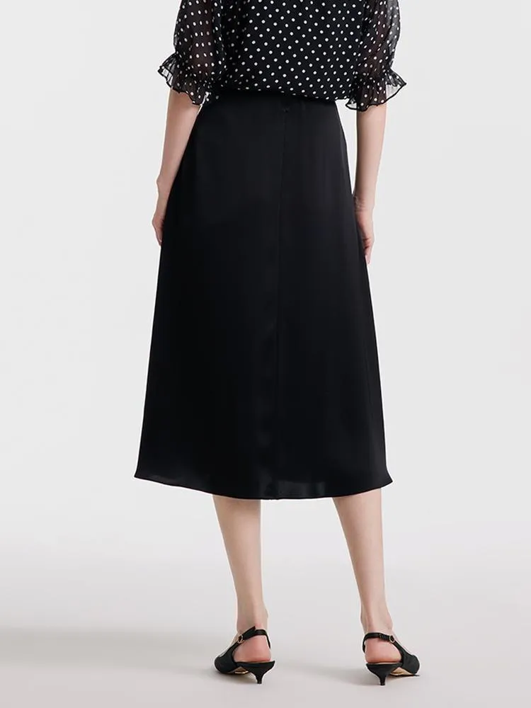Black Triacetate A-line Women Skirt sold by Goelia product image thumbnail 5