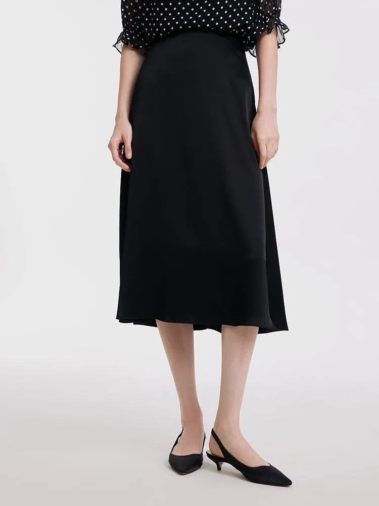 Black Triacetate A-line Women Skirt sold by Goelia product image thumbnail 3