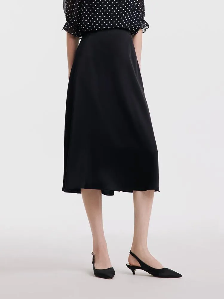 Black Triacetate A-line Women Skirt sold by Goelia product image thumbnail 4