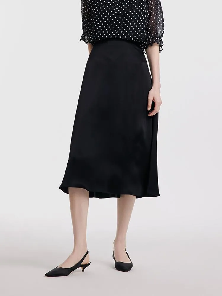 Black Triacetate A-line Women Skirt sold by Goelia product image thumbnail 2