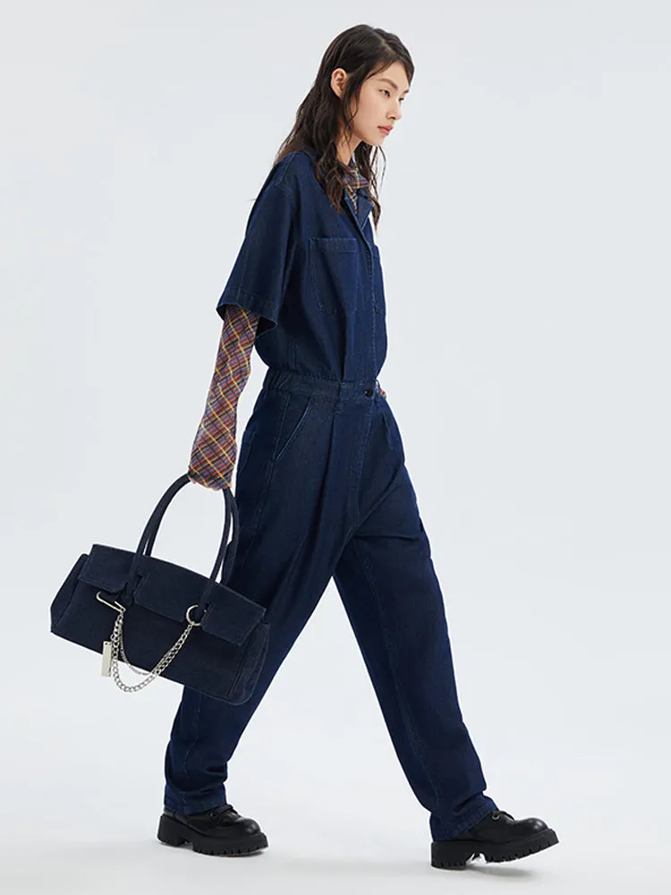 Denim Full Length Jumpsuit sold by Goelia product image thumbnail 2