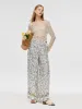 19 Momme Mulberry Silk Seamless Print Women Pants With Scrunchie sold by Goelia