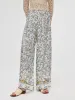 19 Momme Mulberry Silk Seamless Print Women Pants With Scrunchie sold by Goelia