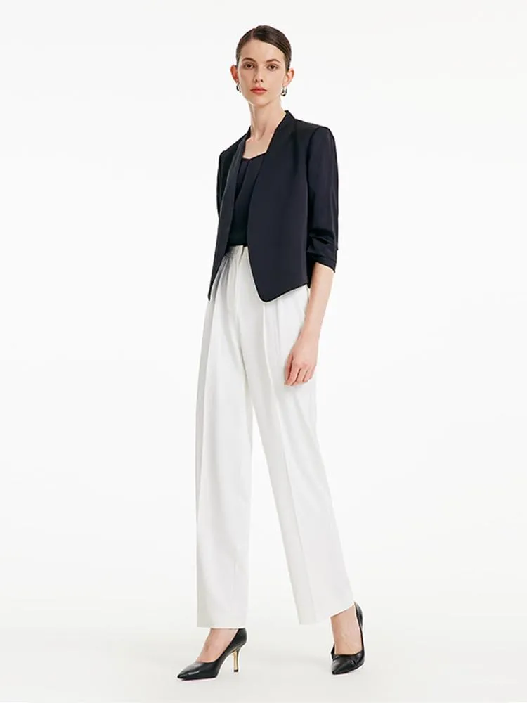 White Wide Leg Suit Pants sold by Goelia product image thumbnail 2