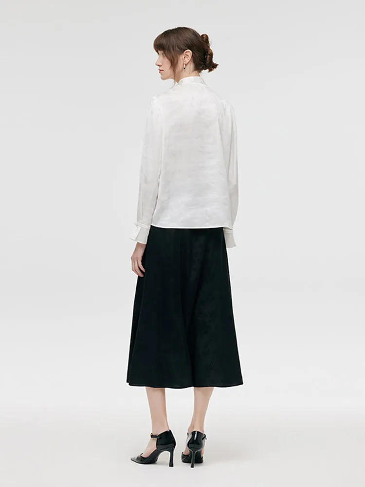 Jacquard Mandarin Collared Women Shirt sold by Goelia product image thumbnail 3