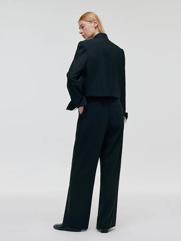 Worsted Wool New Chinese-Style Women Crop Jacket sold by Goelia product image thumbnail 3