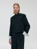 Worsted Wool New Chinese-Style Women Crop Jacket sold by Goelia