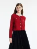 Wool-Blend Sequins Knitted Women Cardigan sold by Goelia